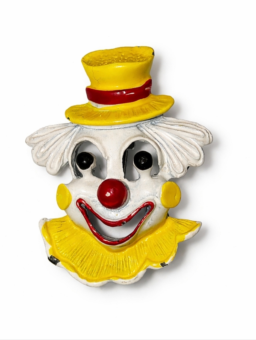 Vintage Gerrys Clown Brooch‎ Pin Yellow Enamel Signed